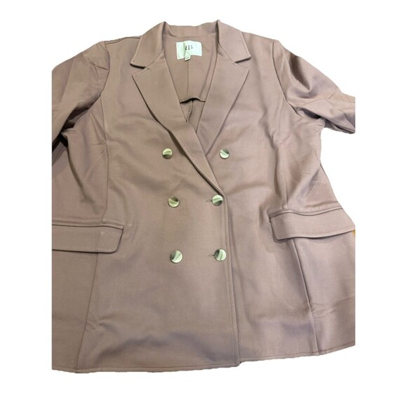 Betabrand Double Breasted Blazer Mauve Pink Size XXL Stretchy Office Career New - Picture 6 of 9